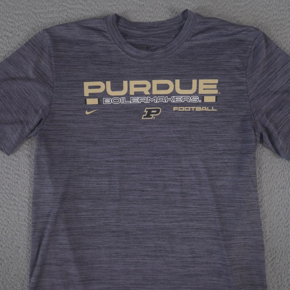 Nike Shirt Mens Medium Legend Tee Space Dye Purdue Boilermakers Football NCAA‎